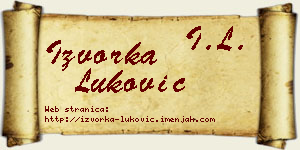 Izvorka Luković vizit kartica